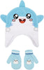Bioworld Baby Sharky -  Toddler 2-Piece Pilot Hat & Magic Mittens Set