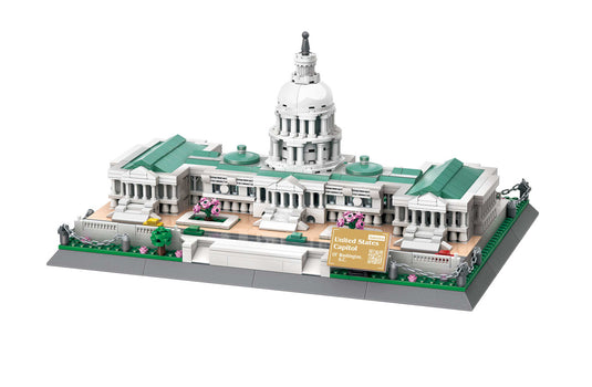 Wange Bricks: The USA Capitol Building Bricks Modular Model Toy Figure