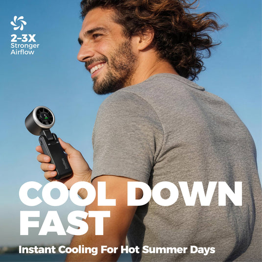 Turbo Handheld Fan - Blow Dryer Level Wind Targeted Airflow