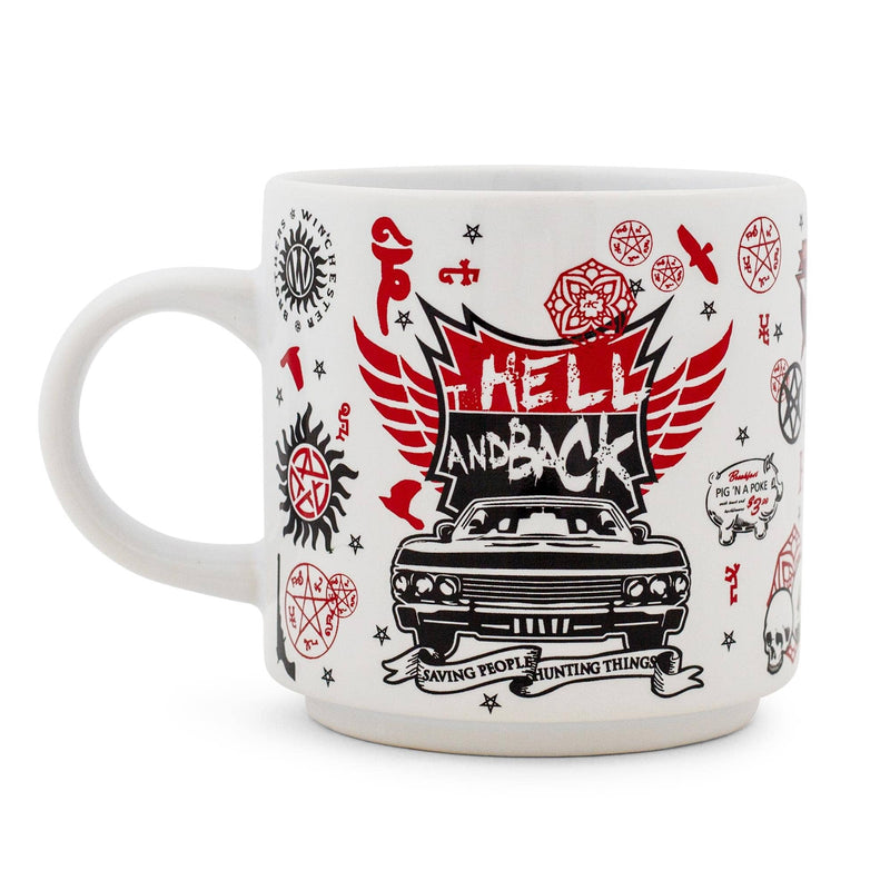 Cargue la imagen en el visor de la galería, Supernatural - Joint The Hunt Red All Over Print 13oz Stacking Mug
