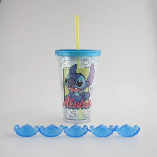 Disney Lilo & Stitch - Aloha 16oz Plastic Cold Cup With Ice Cube