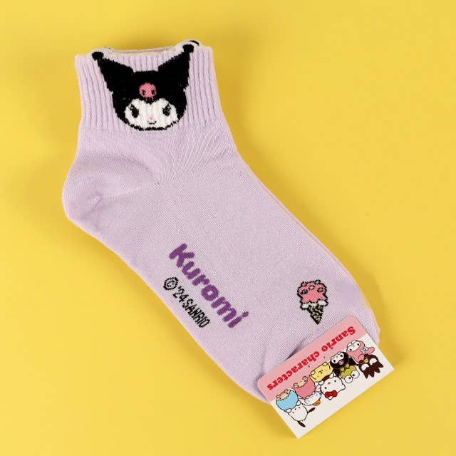 Chargez l&#39;image dans la visionneuse de la galerie, Sanrio Boucle -  Characters Face Cotton Ankle Crew Socks
