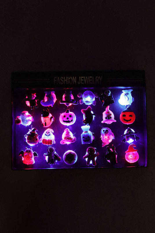 Halloween Resin Charm Led 1pc Light-up Ring