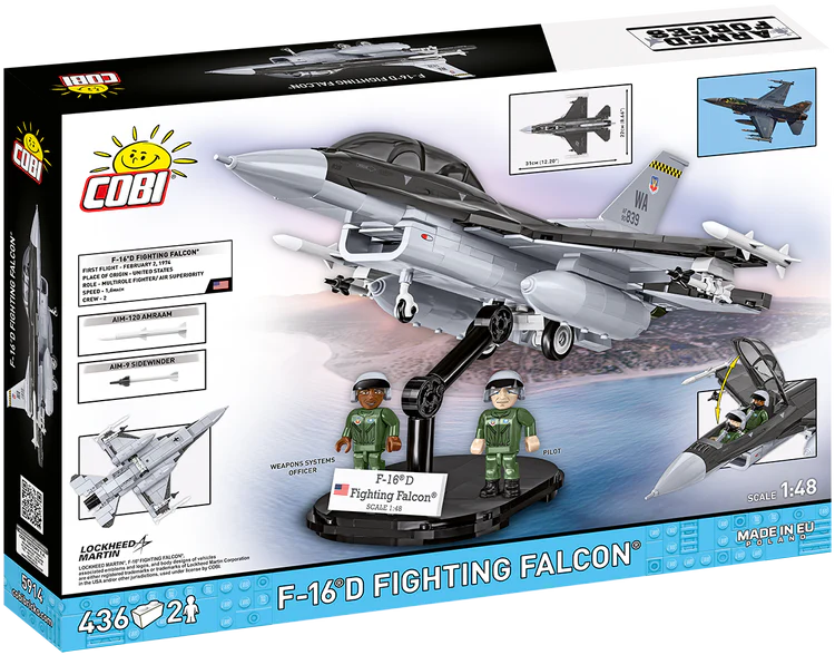 Chargez l'image dans la visionneuse de la galerie, Cobi Armed Forces - F-16 D Fighting Falcon USAF Fighter Brick Toy
