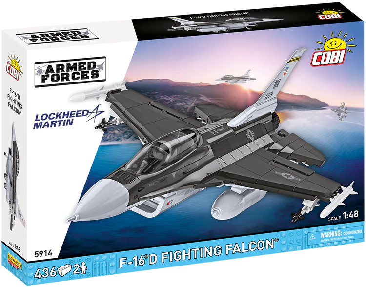 Chargez l'image dans la visionneuse de la galerie, Cobi Armed Forces - F-16 D Fighting Falcon USAF Fighter Brick Toy
