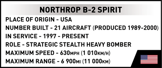 Cobi Armed Forces - Northrop B-2 Spirit Stealth Bomber Brick Toy