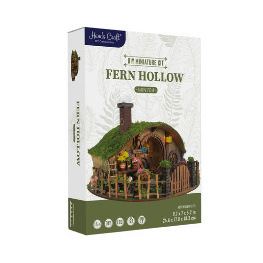Hands Craft DIY Fern Hollow Miniature House Kit