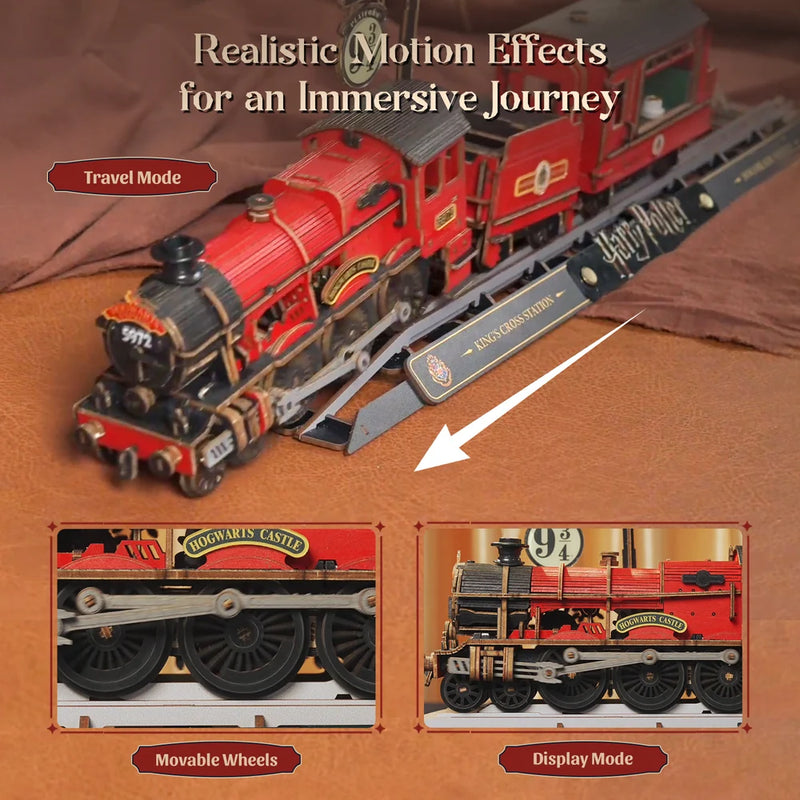 Cargue la imagen en el visor de la galería, Puremind x Harry Potter - Hogwarts Express 3D Wood DIY Figure
