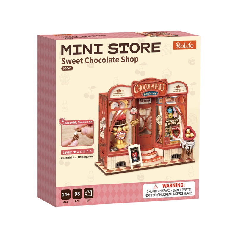 Load image into Gallery viewer, Robotime Rolife - Sweet Chocolate Shop DIY Miniature House Figure
