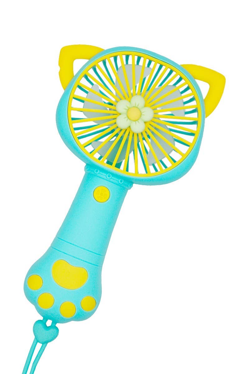 Chargez l'image dans la visionneuse de la galerie, Cap Zone - Kitty Cat Paw Ear Flower 1Pc Handheld Electric Fan
