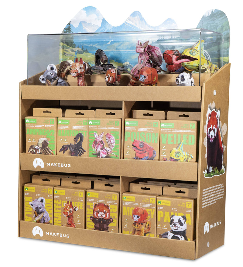 Cargue la imagen en el visor de la galería, Makebug - Tiny Animals and Deep Jungle Merchandiser DIY Animals Figure
