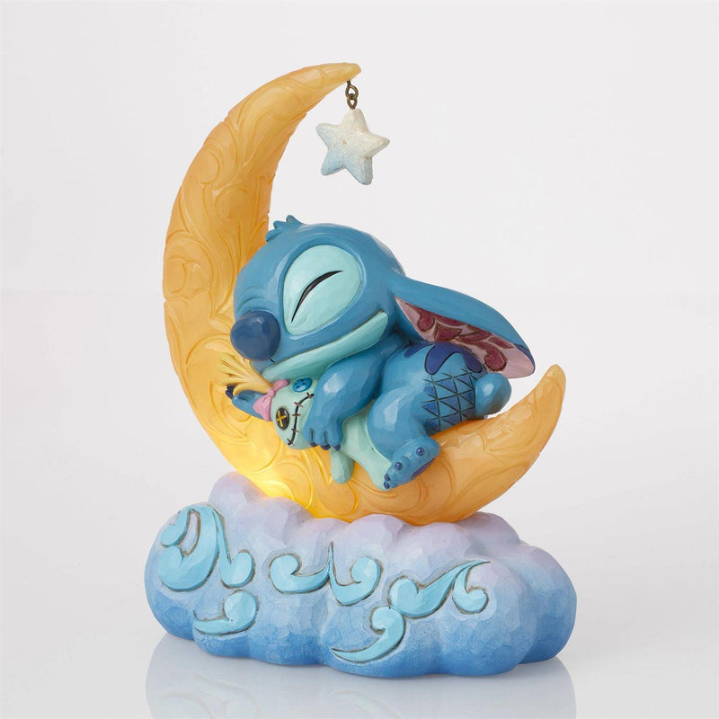Load image into Gallery viewer, Enesco: Disney Lilo &amp; Stitch - Stitch &amp; Scrump on LED Moon Figure
