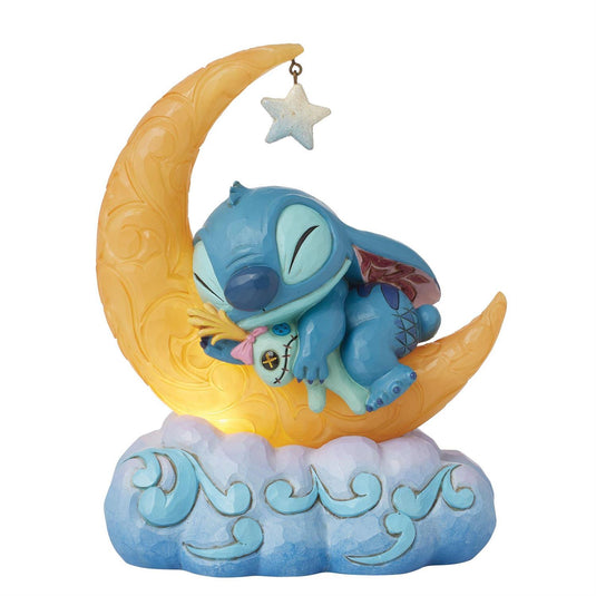 Enesco: Disney Lilo & Stitch - Stitch & Scrump on LED Moon Figure