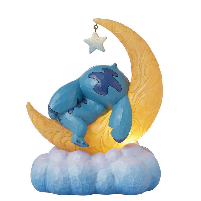Load image into Gallery viewer, Enesco: Disney Lilo &amp; Stitch - Stitch &amp; Scrump on LED Moon Figure
