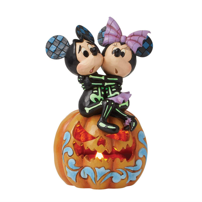Enesco Disney Traditions - Mickey & Minnie Scared Skeletons Figure