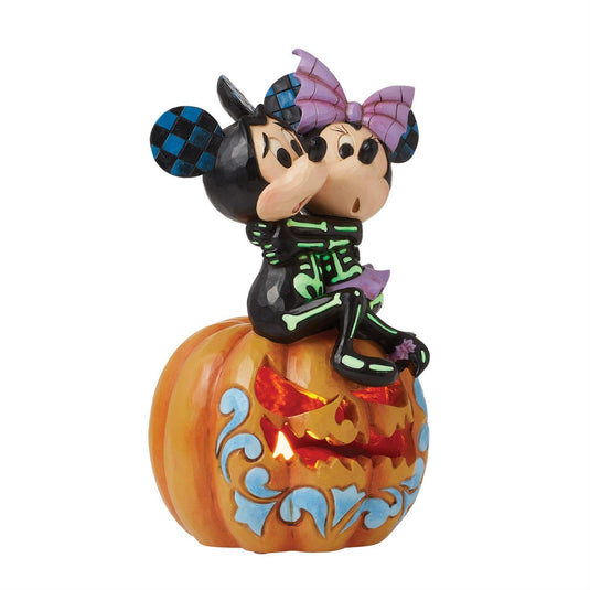 Enesco Disney Traditions - Mickey & Minnie Scared Skeletons Figure