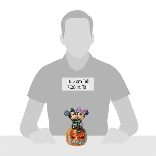 Enesco Disney Traditions - Mickey & Minnie Scared Skeletons Figure