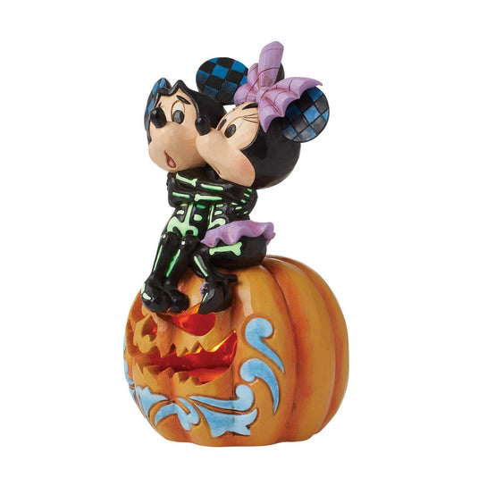 Enesco Disney Traditions - Mickey & Minnie Scared Skeletons Figure