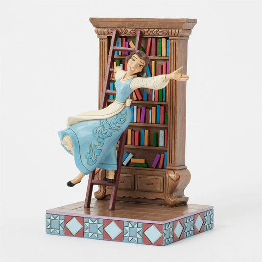 Disney Traditions: Beauty and the Beast - Belle with Bookshelf Statue