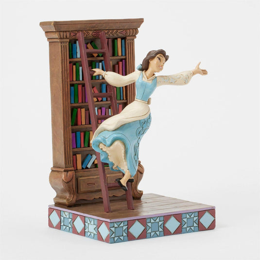 Disney Traditions: Beauty and the Beast - Belle with Bookshelf Statue