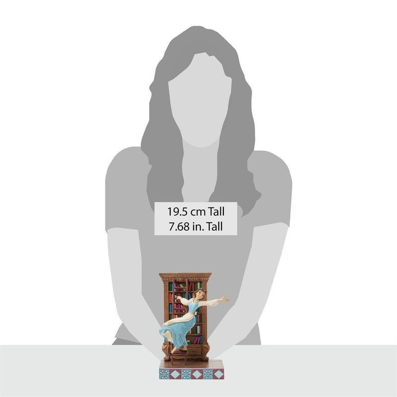 Cargue la imagen en el visor de la galería, Disney Traditions: Beauty and the Beast - Belle with Bookshelf Statue
