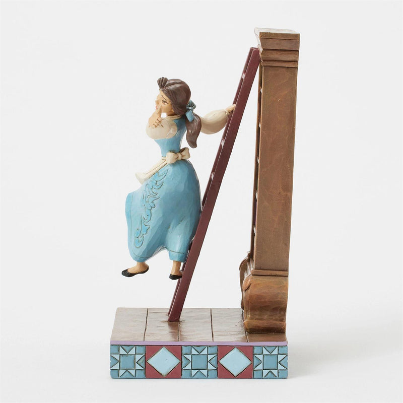 Cargue la imagen en el visor de la galería, Disney Traditions: Beauty and the Beast - Belle with Bookshelf Statue
