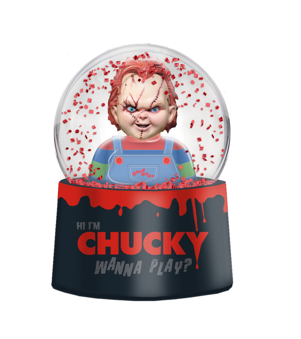 Chucky Wanna Play Blood Dripping 45mm Snow Globe