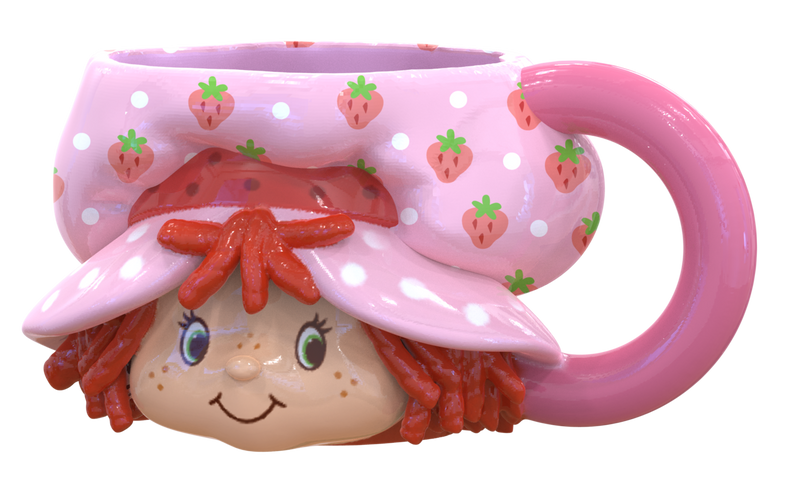 Cargue la imagen en el visor de la galería, Strawberry Shortcake Head Ceramic 3D Sculpted Mug
