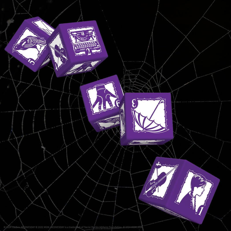 Cargue la imagen en el visor de la galería, USAopoly Yahtzee - Wednesday Dice Game Collectible Flocked Interior Coffin Dice Cup
