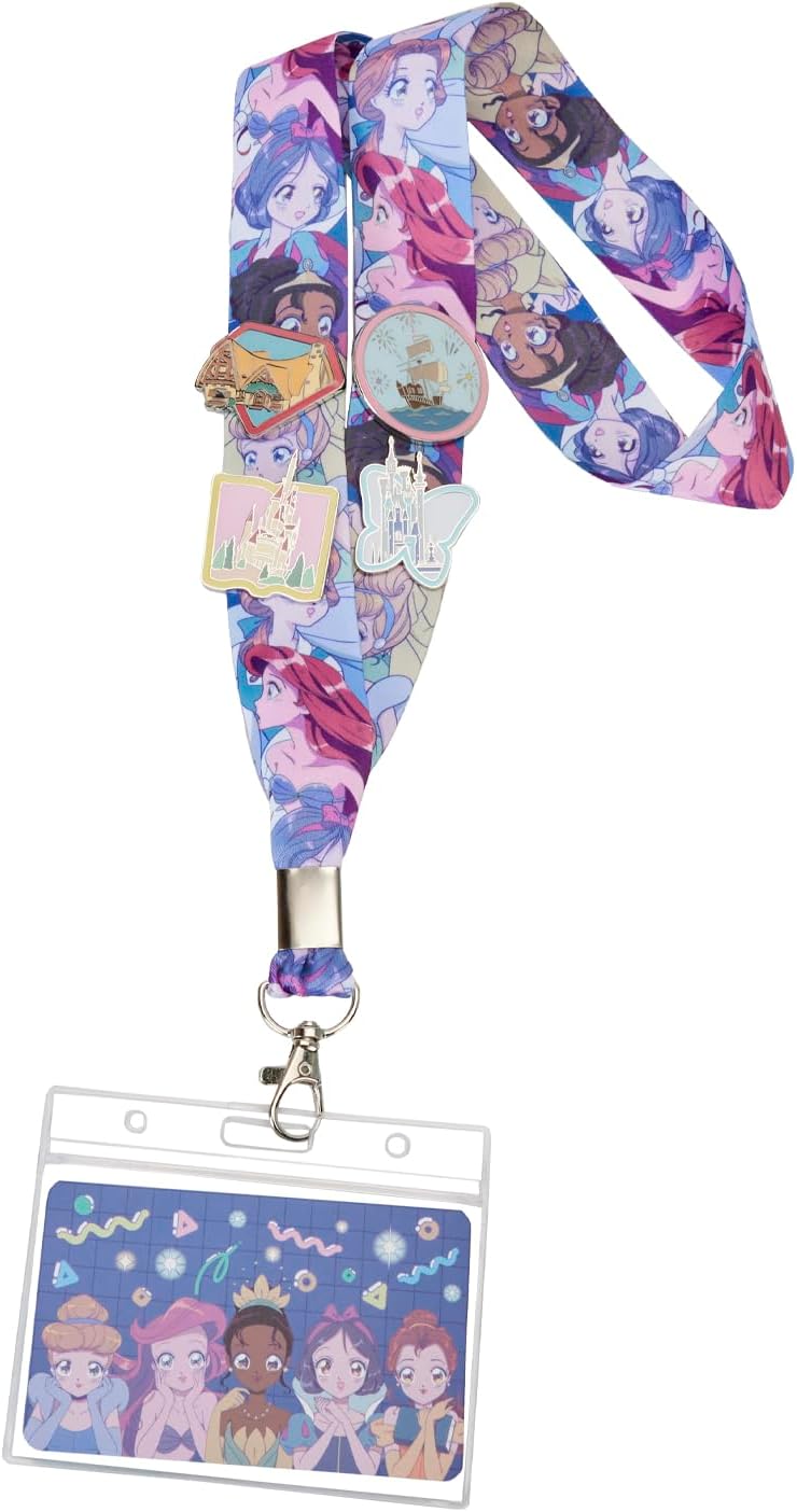 Chargez l&#39;image dans la visionneuse de la galerie, Loungefly Disney Princess - Manga Style Lanyard with Card Holder
