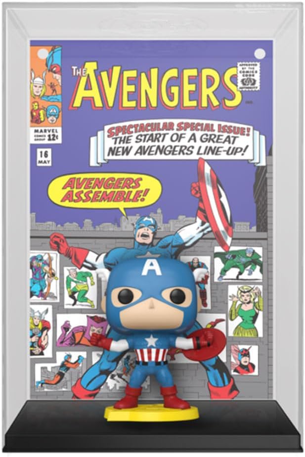 Cargue la imagen en el visor de la galería, Funko POP! Comic Covers: Marvel Avengers-  Captain America Vinyl Figure
