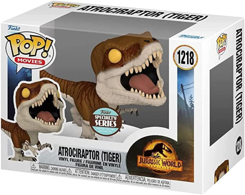 Chargez l&#39;image dans la visionneuse de la galerie, Funko POP! Movies: Jurassic World 3 - Dominion Atrociraptor Tiger Specialty Series Vinyl Figure T+
