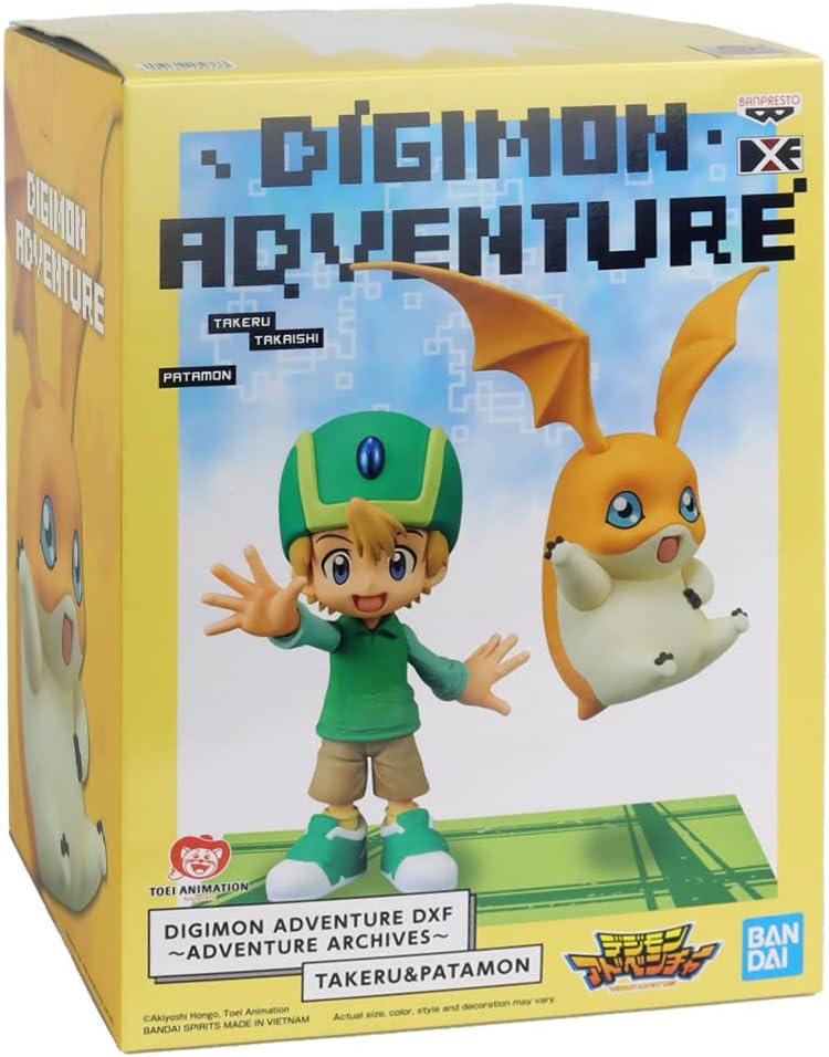 Load image into Gallery viewer, Little Buddy Digimon Adventure Dxf ~ Adventure Archives ~ Takeru &amp; Patamon Figure
