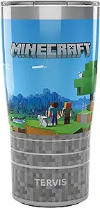 Load image into Gallery viewer, Minecraft - Cover Art - Stainless Steel Tumbler with Slider Lid
