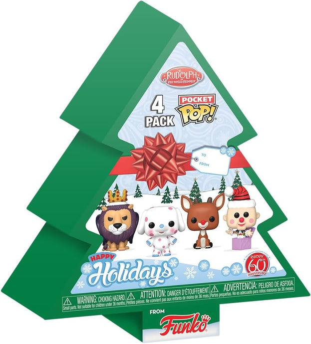 Funko Pocket POP! Rudolph - Tree Holiday Box 4 Pieces Vinyl Figure