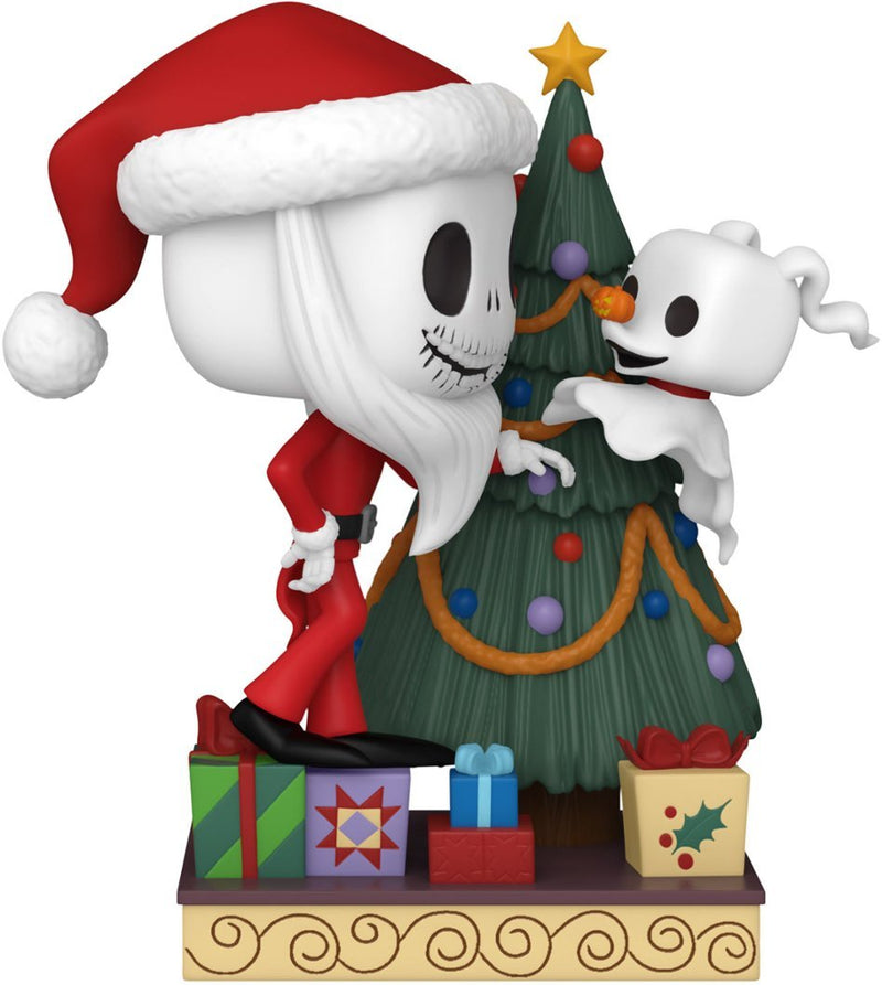 Chargez l&#39;image dans la visionneuse de la galerie, Funko POP! Deluxe: The Nightmare Before Christmas -Christmas Jack Skellington &amp; Zero Vinyl Figure
