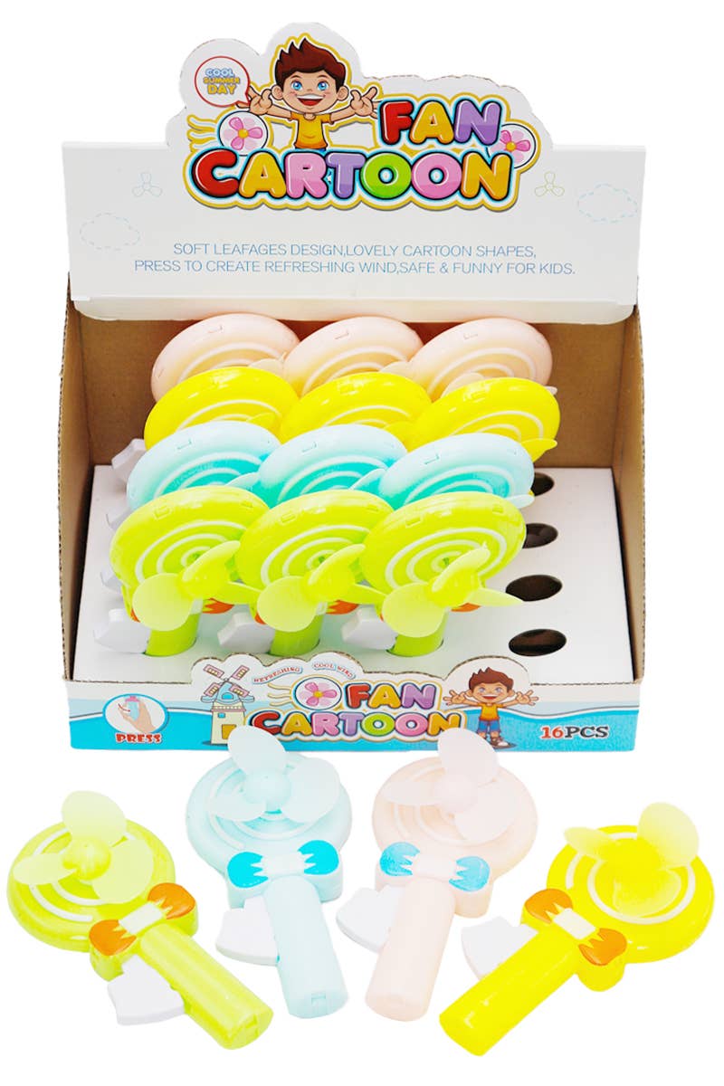 Load image into Gallery viewer, Cap Zone - Lollipop 1Pc Manual Pressure Hand-Held Fan
