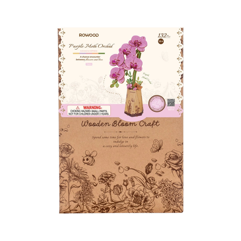 Chargez l&#39;image dans la visionneuse de la galerie, Robotime Rowood - DIY Wooden Flower Bouquet 3D Wooden Puzzle Figure
