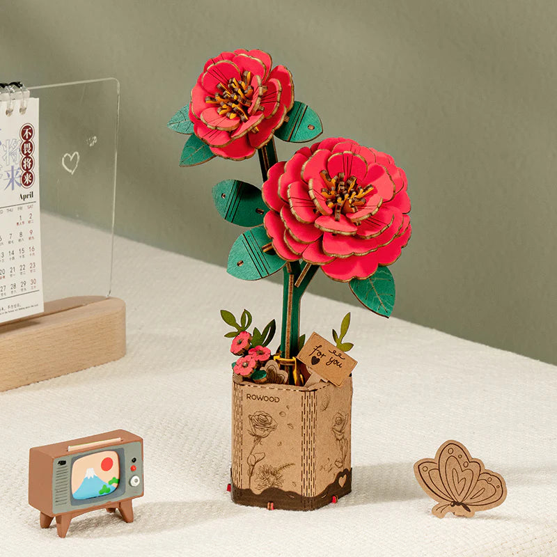 Load image into Gallery viewer, Robotime Rowood - DIY Wooden Flower Bouquet 3D Wooden Puzzle Figure
