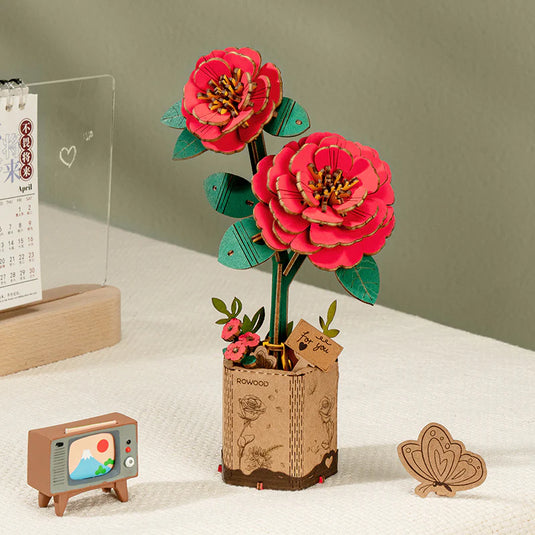 Robotime Rowood - DIY Wooden Flower Bouquet 3D Wooden Puzzle Figure