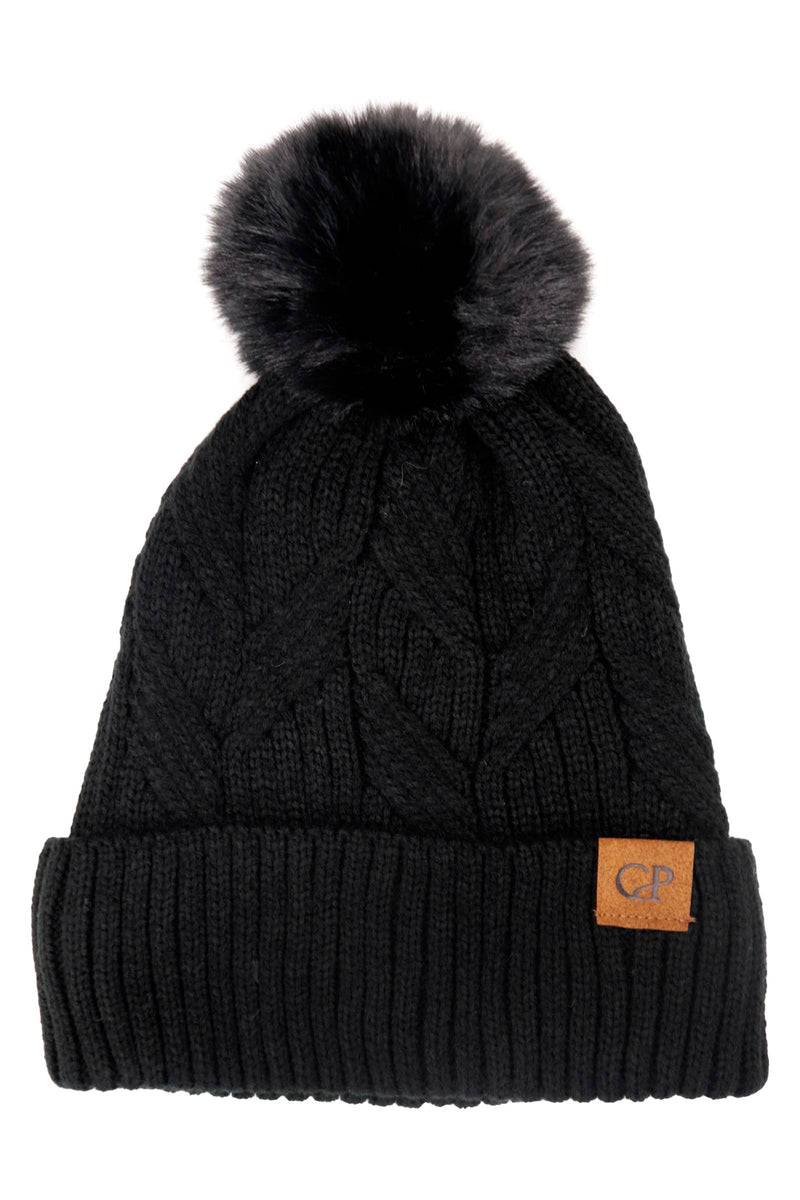 Chargez l'image dans la visionneuse de la galerie, Coil Chevron Knitted Fleece Lined Beanie
