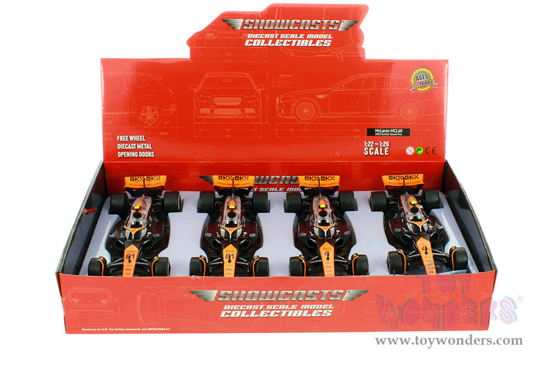 Cargue la imagen en el visor de la galería, Toy Wonders Collectibles McLaren MCL60 - "British GP" Formula One F1 2023 1/24 scale 1Pc Figure
