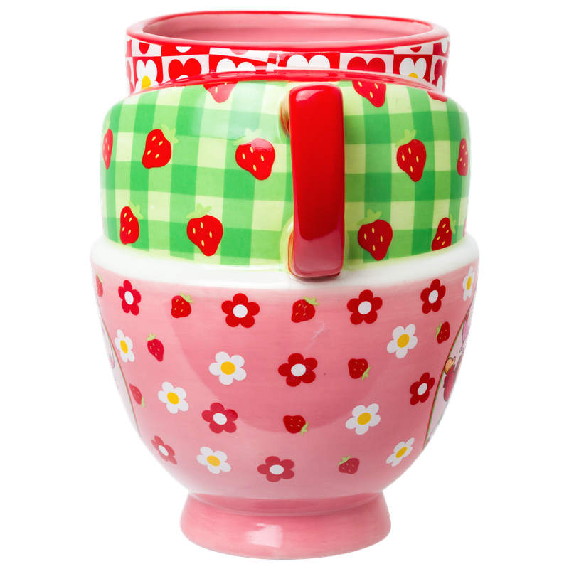 Chargez l'image dans la visionneuse de la galerie, Strawberry Shortcake Picnic Floral Ceramic 3D Sculpted Mug
