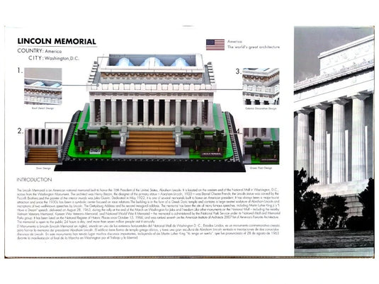Wange Bricks: MOC Architecture Lincoln Memorial Washington D.C America Building Brick