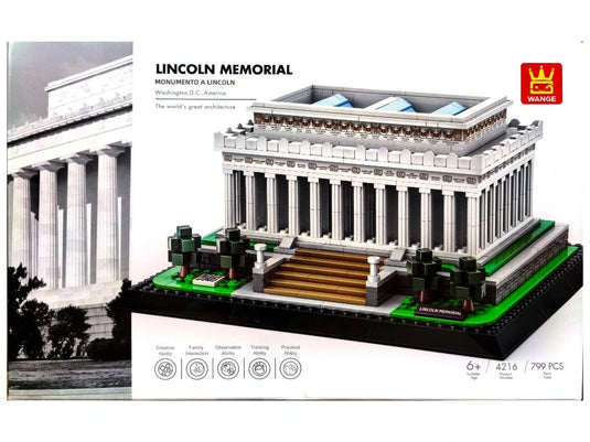Wange Bricks: MOC Architecture Lincoln Memorial Washington D.C America Building Brick