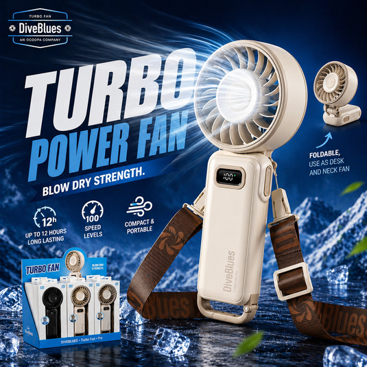 Turbo Wind Handheld Fan - Blow Dryer Level Power Fanzy