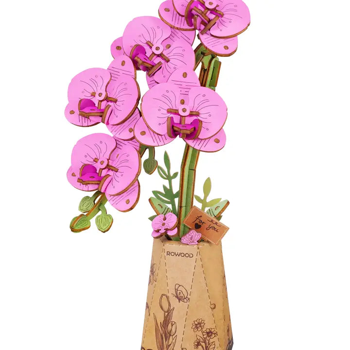 Chargez l&#39;image dans la visionneuse de la galerie, Robotime Rowood - DIY Wooden Flower Bouquet 3D Wooden Puzzle Figure
