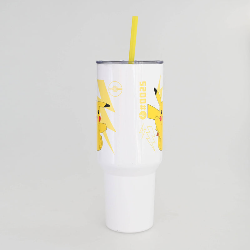 Load image into Gallery viewer, Pokémon Pikachu 40oz Stainless Steel Tumbler w Handle
