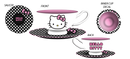 Hello Kitty Dots 12oz Ceramic Teacup and Saucer