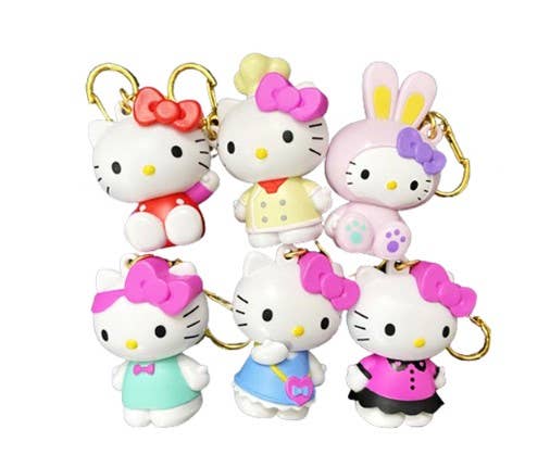 Cargue la imagen en el visor de la galería, Sanrio - Happy Hello Kitty Figure Key Ring Capsule Mystery Box
